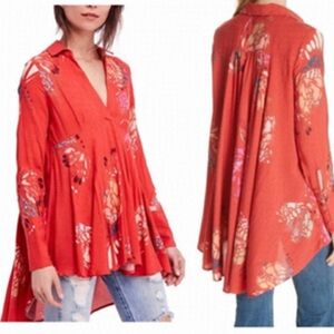 Free people women’s size small tunic oh baby boho top runs oversized